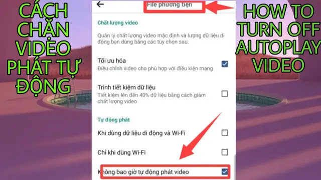 Video thumbnail for Cách tắt video tự phát trên facebook bằng điện thoại | Stop autoplay  | Vũ Giang Channel
