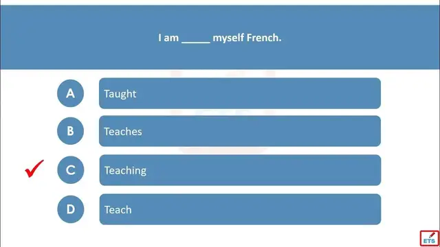 Video thumbnail for English Verb Tenses: Teach, Teaches, Taught, Teaching Quiz