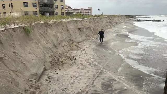Video thumbnail for Nor’easter ravages Long Island beaches, leaving severe erosion in its wake