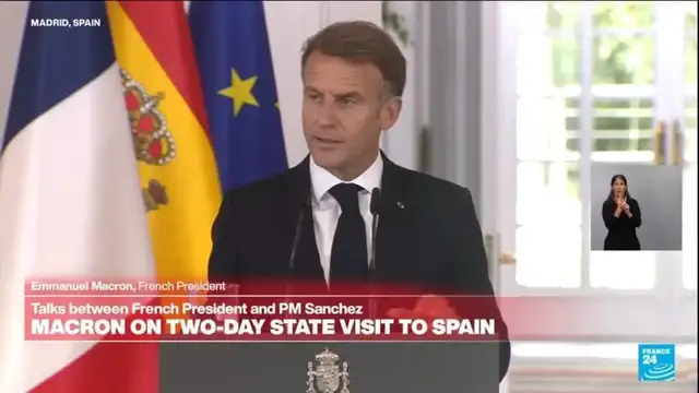 Video thumbnail for REPLAY: France's Macron calls for 'stronger Europe' on Spain trip