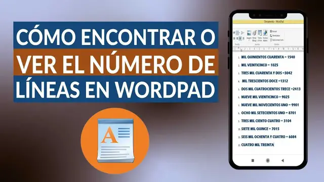 Video thumbnail for Cómo encontrar o ver el número de línea en WORDPAD fácilmente