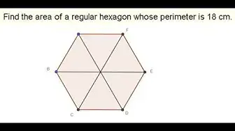 Video thumbnail for Find the Area of a Regular Hexagon
