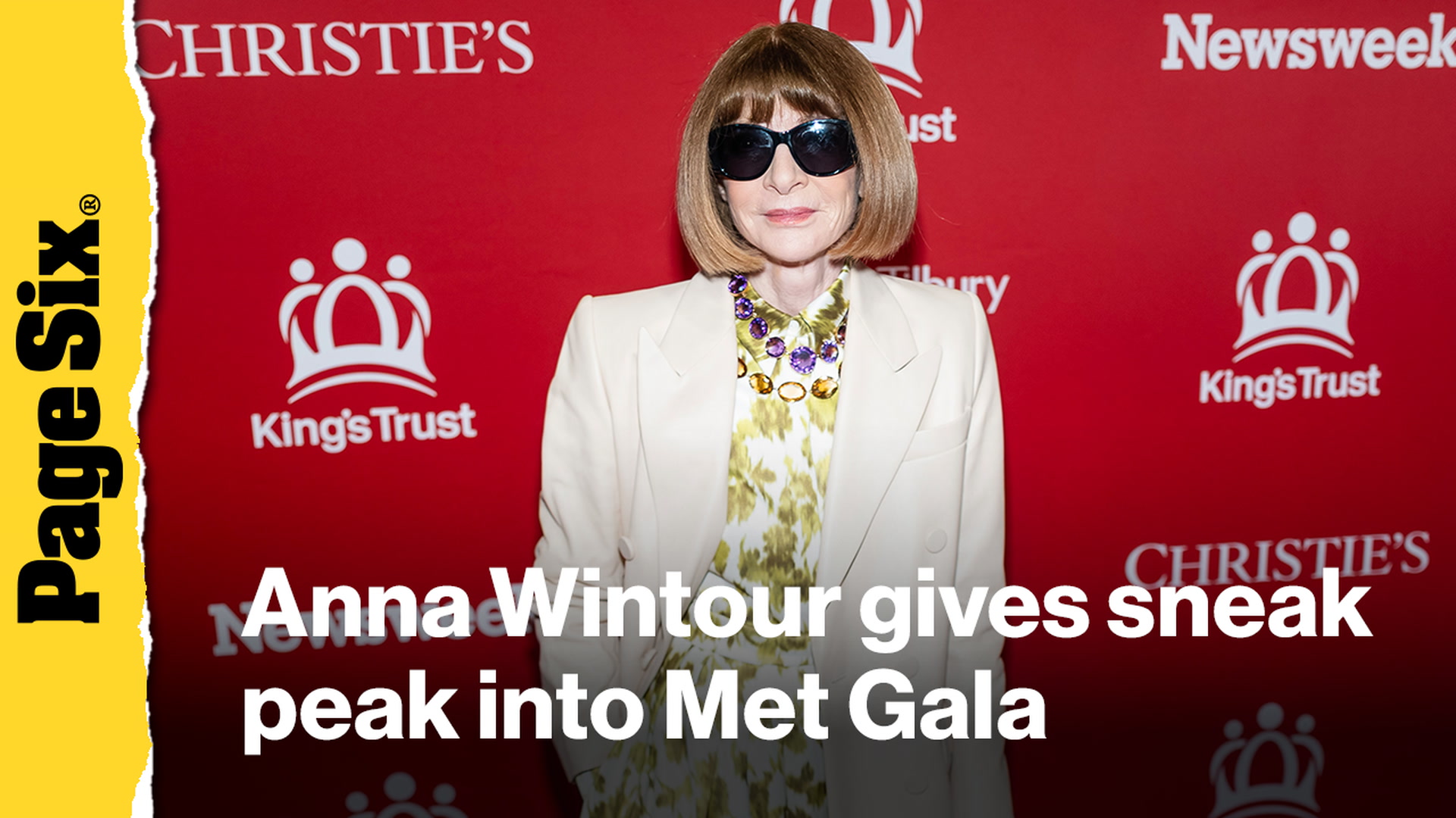 Video thumbnail for Anna Wintour gives Page Six a sneak peak into this year's Met Gala