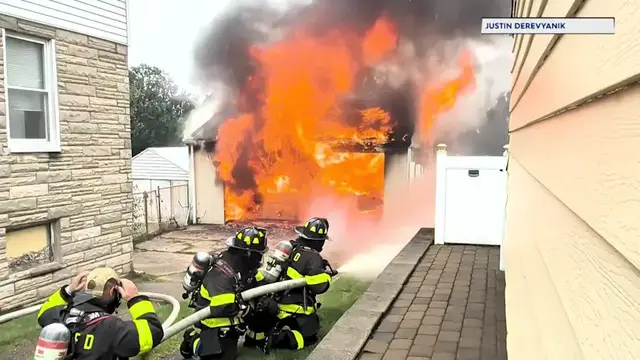 Video thumbnail for Two garage fires break out hours apart in Wood-Ridge and Roselle