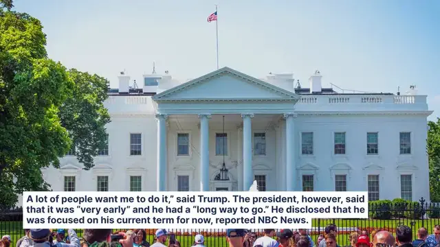 Video thumbnail for Trump Makes It Clear He's Not Joking About A Third Term: 'A Lot Of People Want Me To Do It'