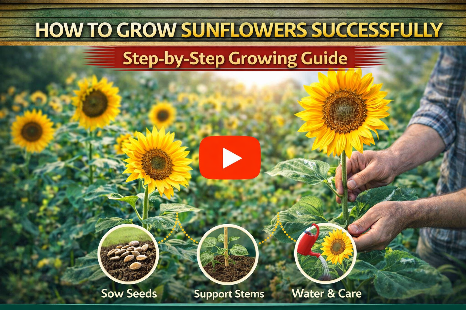 Video thumbnail for How to Grow Sunflowers Successfully | Step-by-Step Growing Guide