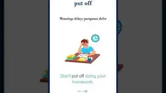 Video thumbnail for Put off meaning | put off sentences | Common English Idioms #shorts
