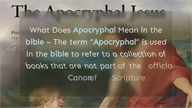 Video thumbnail for Lesson on the4 Apocrapha