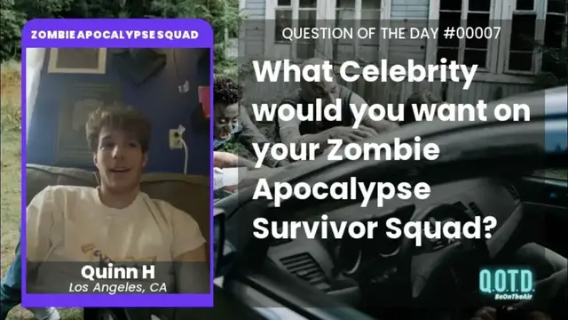 Video thumbnail for Quinn wants The Rock on his zombie survival team. He's tough, but slow!
