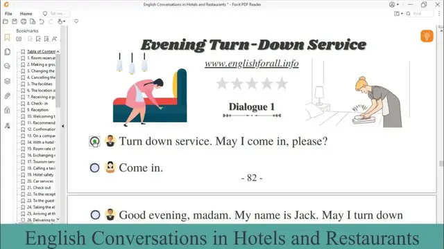 Video thumbnail for English Conversation | Evening turn down service