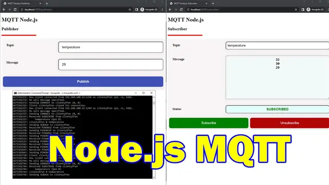 Video thumbnail for MQTT using Node.js with practical examples