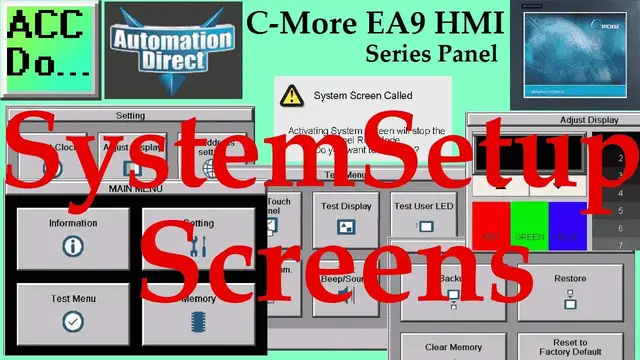 Video thumbnail for C-More EA9 HMI Series Panel System Setup Screens