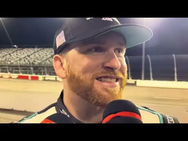 'Video thumbnail for Chris Buescher records Solid Third Place at Darlington; Talks About Car Catching Fire in Pits'
