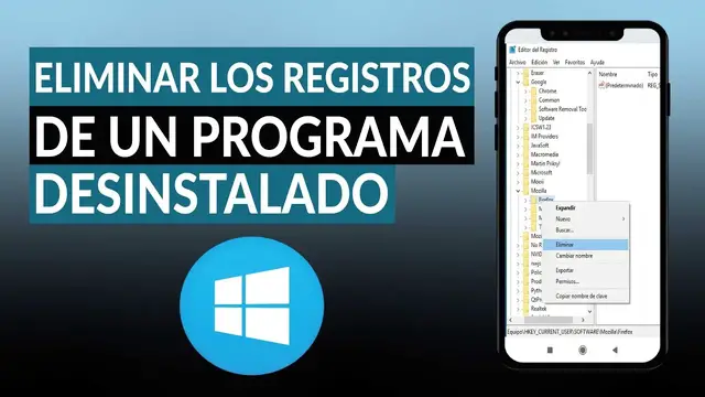 Video thumbnail for Cómo eliminar los registros de un programa desinstalado en WINDOWS desde REGEDIT