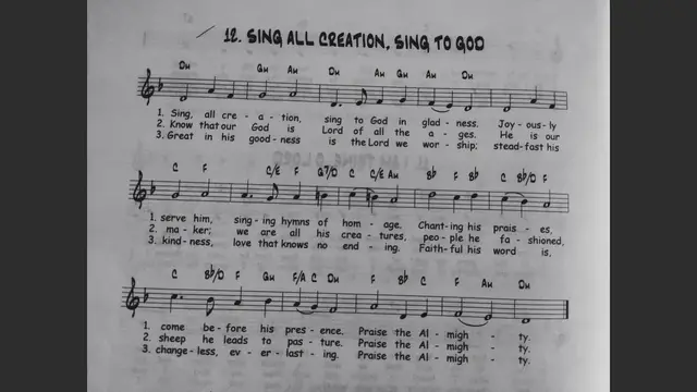 Video thumbnail for Sing All Creation, Sing to God - Catholic Mass Song Sheet Music