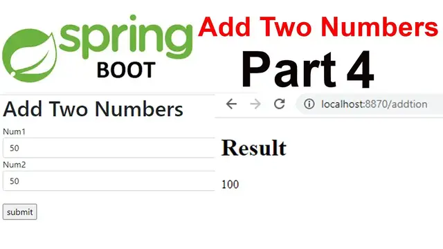 Video thumbnail for How to add two numbers Spring boot