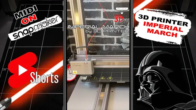 'Video thumbnail for Star Wars Imperial March by 3D Printer #Shorts'