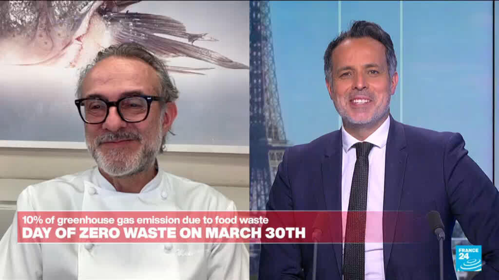 Video thumbnail for Day of zero waste: International Chef Massimo Bottura speaks to France 24