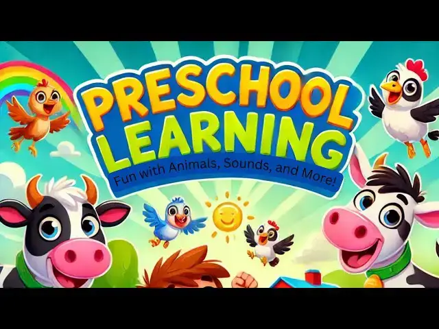 Video thumbnail for Preschool Learning for Kids:  Fun with Animals, Sounds, and More!