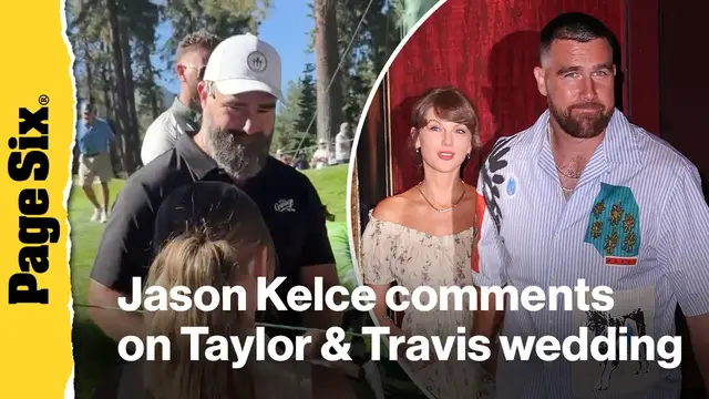 Video thumbnail for Jason Kelce gives first remarks on Taylor Swift and Travis' wedding