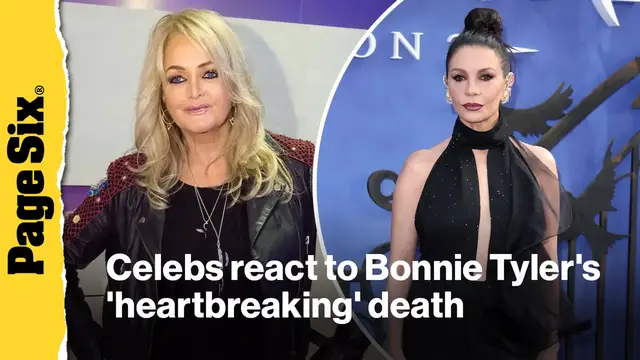 Video thumbnail for Celebrities and family react to Bonnie Tyler's 'heartbreaking' death: Catherine Zeta-Jones, David Guetta, more