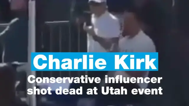 'Video thumbnail for Charlie #Kirk: Conservative influencer #shot dead at Utah event'