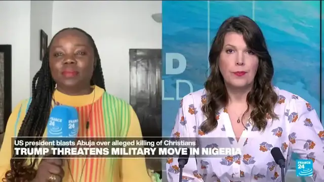 'Video thumbnail for Trump threatens to send US military into Nigeria, alleging mass killing of Christians'