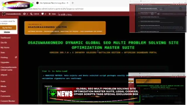 Video thumbnail for Global SEO Multi Problem Solving Site Optimization Master Suite, Legal Cookies, Other Scripts Tags Special Exclusion Box