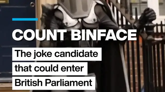 Video thumbnail for Count Binface: The joke candidate that could enter the British Parliament
