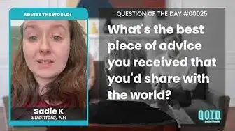 Video thumbnail for Sadie's Advice: "Lay boundaries, stand up for yourself!"