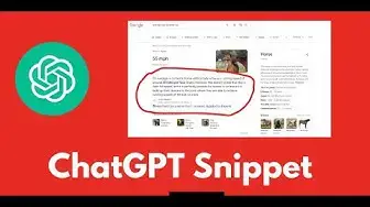 Video thumbnail for How To Get Google Featured Snippets With ChatGPT SEO