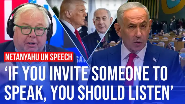 Video thumbnail for 'Moral cowards': Netanyahu's swipe after UN walkout