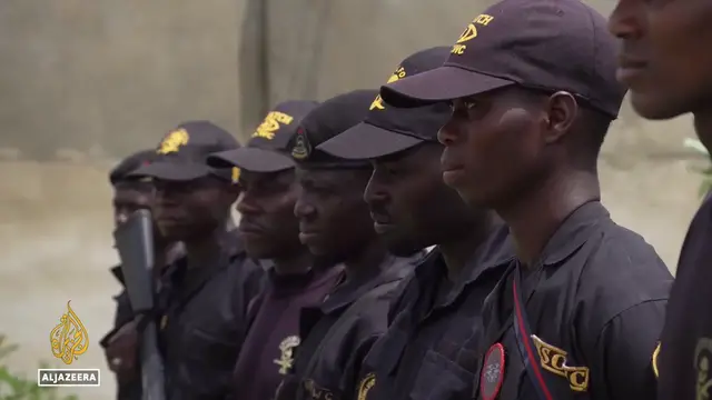 'Video thumbnail for Nigeria vigilantes: Community militias emerge in response to insecurity'