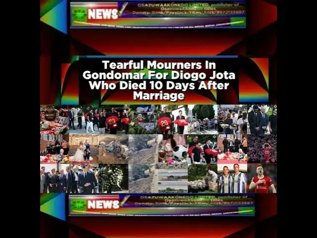 Video thumbnail for Tearful Mourners In Gondomar For Diogo Jota Who Died 10 Days After Marriage