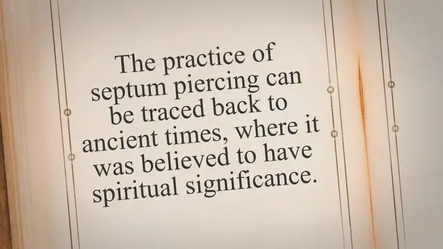 'Video thumbnail for The Spiritual and Cultural Significance of Septum Piercings: Exploring Symbolism, Meaning, and Personal Growth'