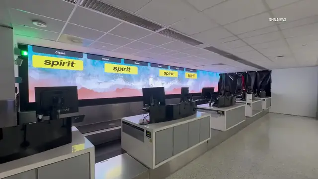 Video thumbnail for US, Los Angeles: Westchester Spirit Airlines Ceases Operations Leaving Thousands Jobless.
