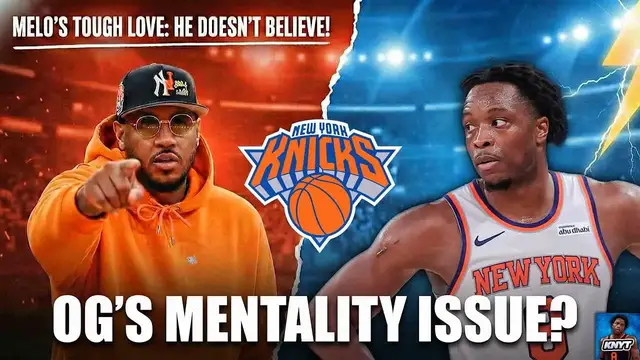 Video thumbnail for knyt: carmelo anthony questions og anunoby's mentality for knicks