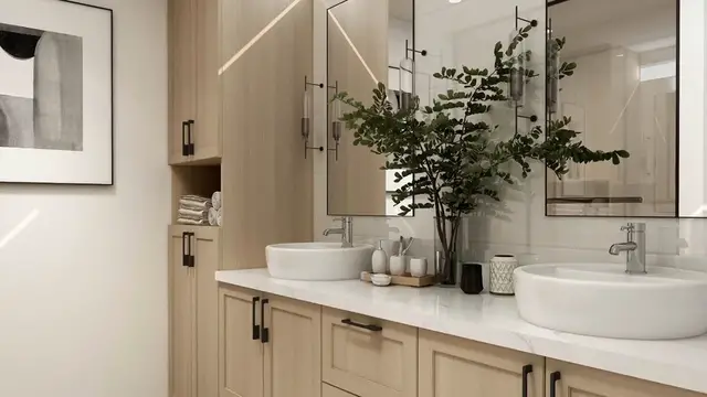 'Video thumbnail for Farmhouse Bathroom Decor Tips – Rustic Elegance for a Cozy Retreat'