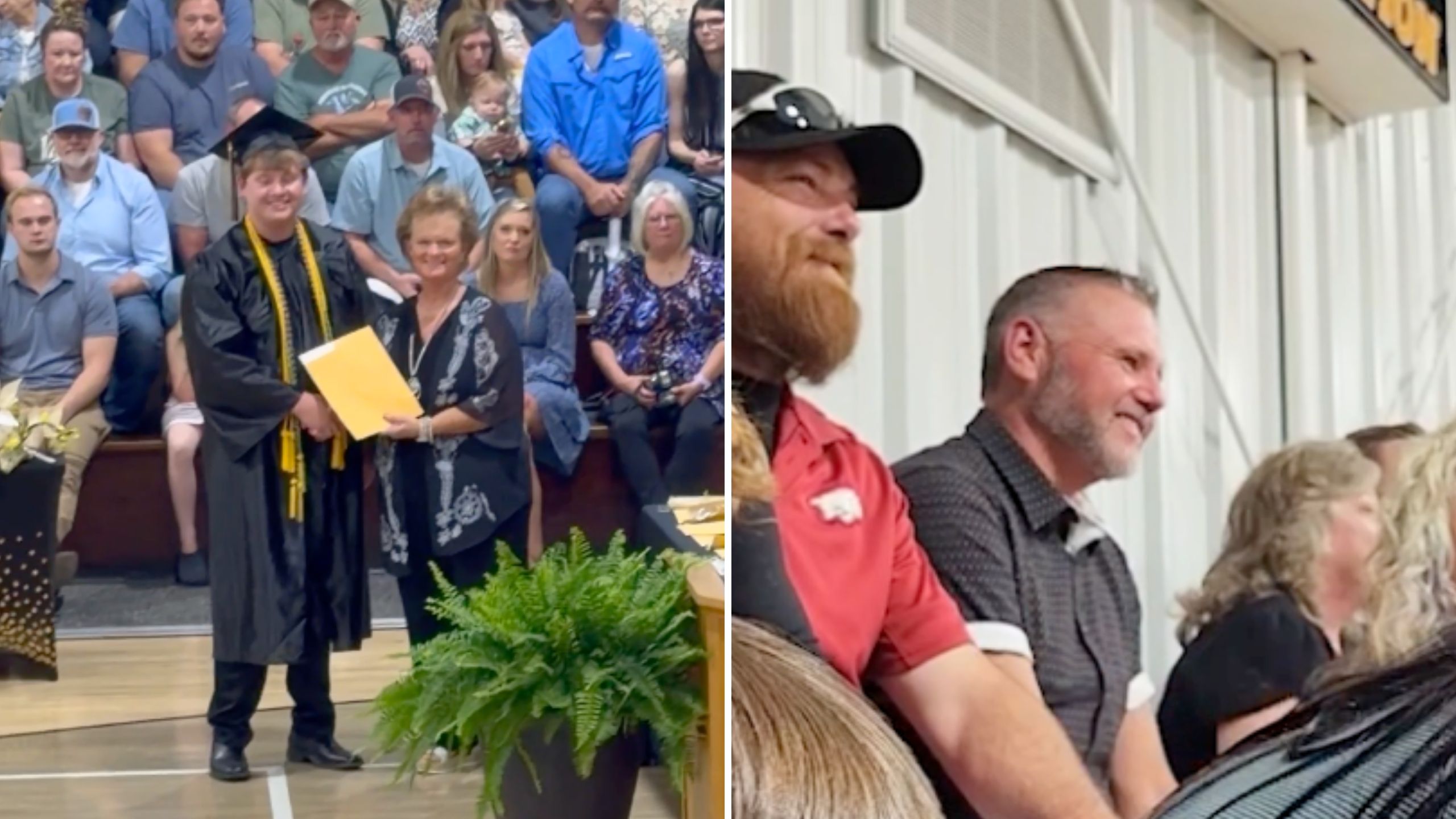 Video thumbnail for Teen Surprises Stepdad By Taking His Name To Cross Graduation Stage