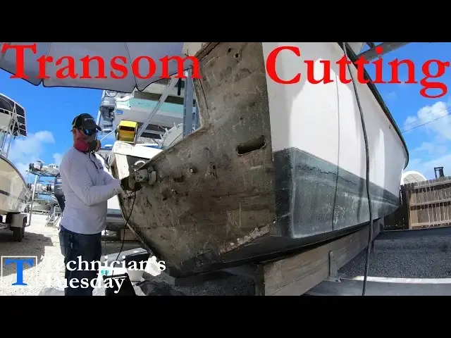 Video thumbnail for Transom Replacement - Cutting Out The Rotten Wood Part 3