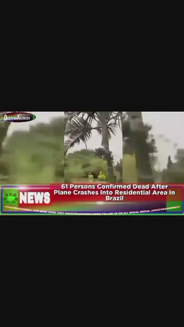 Video thumbnail for 61 Persons Confirmed Dead After Plane Crashes Into Residential Area In Brazil ~ OsazuwaAkonedo