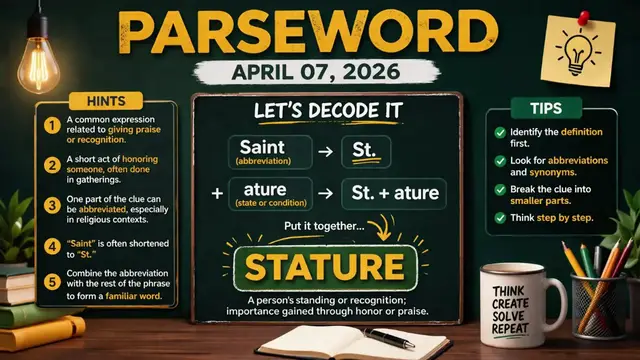 Video thumbnail for Parseword Hints and Solutions Today April 07, 2026