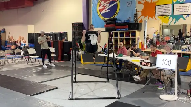 Video thumbnail for Most L-sit chin ups in one hour 314 by Dante Overbey