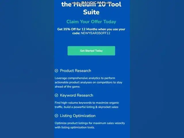 'Video thumbnail for Best Amazon FBA tool Software + 🎁 Helium 10 coupon code 35%OFF'