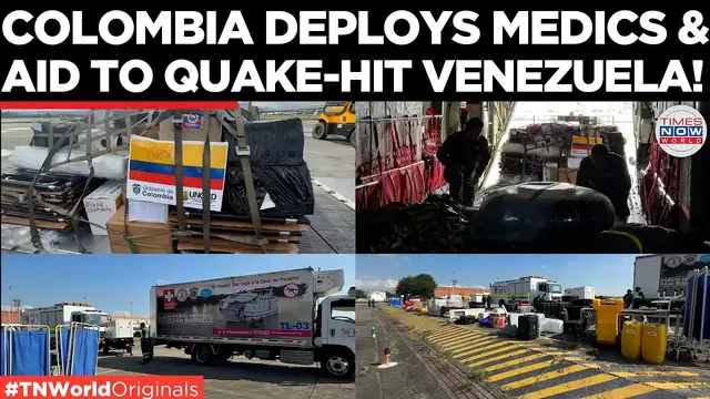 Video thumbnail for VENEZUELA EARTHQUAKE: Colombian Air Force Flies Emergency Medical Teams And Aid Supplies To Caracas