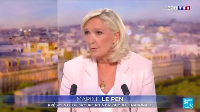 Video thumbnail for France's Le Pen says still running for president, despite embezzlement conviction confirmed