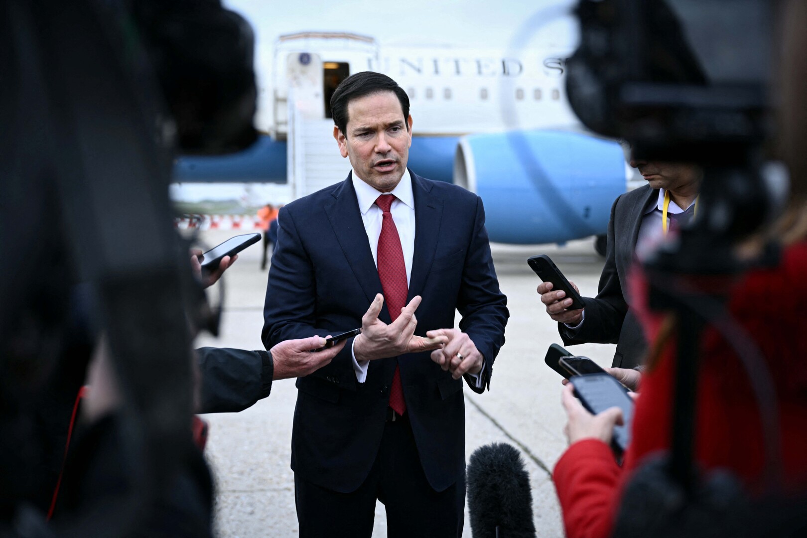 Video thumbnail for Key moments from Marco Rubio’s interview with Al Jazeera
