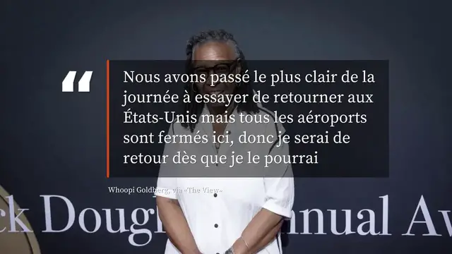 Video thumbnail for Whoopi Goldberg bloquée en Sicile à cause du volcan Etna.