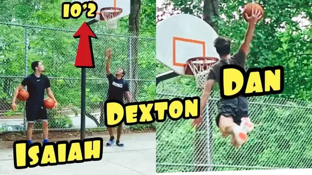 'Video thumbnail for Isaiah Rivera And Dan Gross Dunk Session Ft. DEXTON'