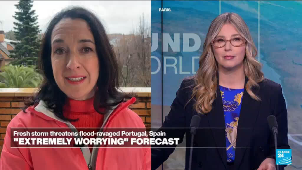 Video thumbnail for Fresh storm threatens flood-ravaged Portugal, Spain